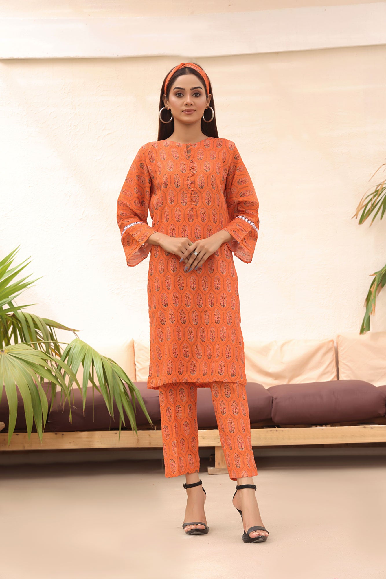 2 Pcs Printed Lawn Suit - ZARA