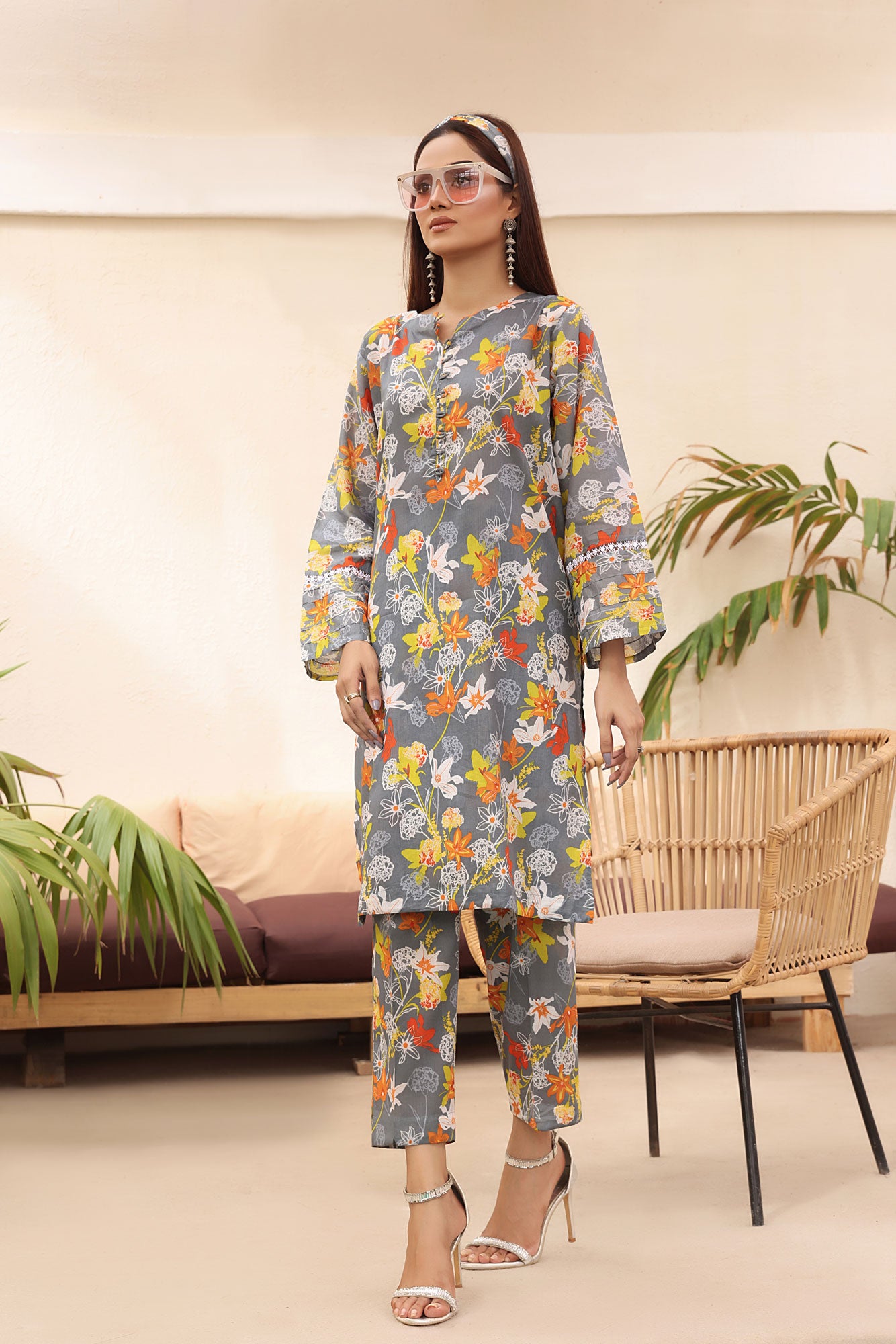 2 Pcs Printed Lawn Suit - MERAKI