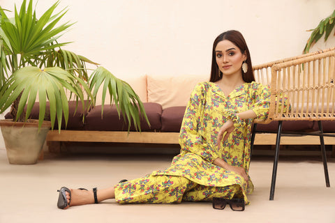 2 Pcs Printed Lawn Suit - KASHISH