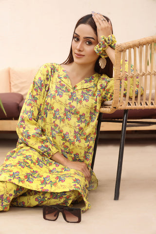 2 Pcs Printed Lawn Suit - KASHISH