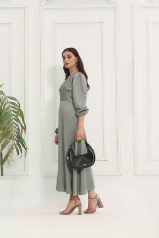 REGAL - GREY FORMAL LONG DRESS