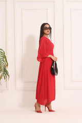 ZIELLE - RED FORMAL LONG DRESS