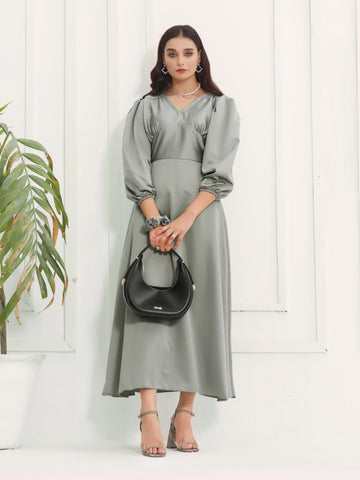 REGAL - GREY FORMAL LONG DRESS