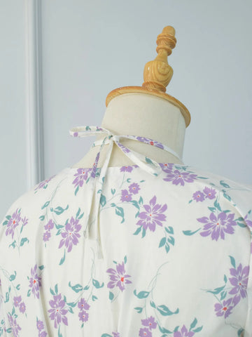 LILAC FLORA - WHITE FLORAL CORSET KURTI