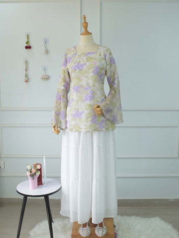 LUNELLE - WHITE FLORAL FAIRY KURTI