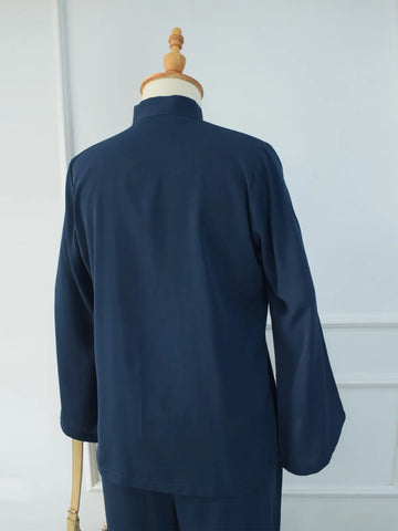 YULAN - DARK BLUE MANDARIN CO-ORD