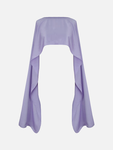 ELYSIA - LILAC SILK CAPE DRESS