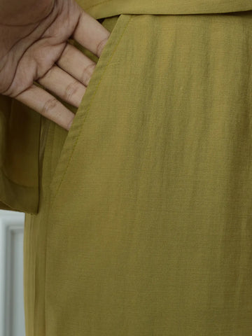LIYANG - OLIVE MUSTARD MANDARIN CO-ORD