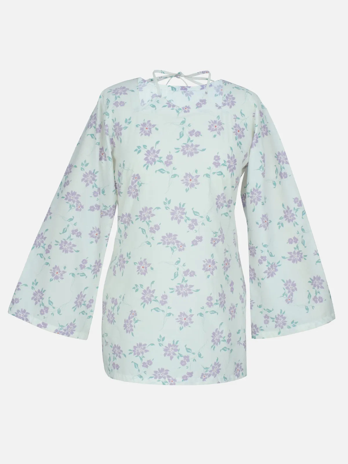 LILAC FLORA - WHITE FLORAL CORSET KURTI