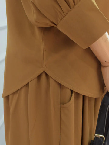 ZINNIA - MUSTARD OVERSIZED BUTTON DOWN SHIRT