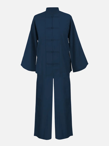 YULAN - DARK BLUE MANDARIN CO-ORD
