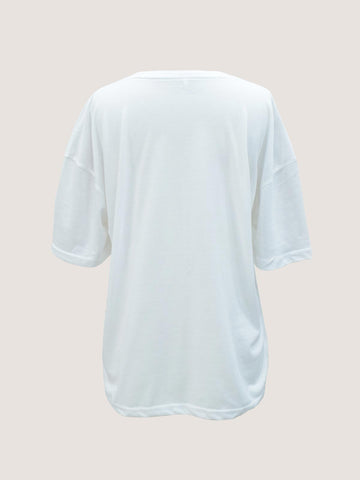 NASHVILLE RACER - WHITE OVERSIZED T-SHIRT