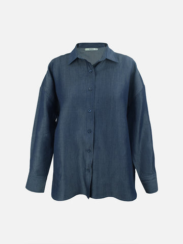 LUNEL - SOFT DENIM OVERSIZED BUTTON-DOWN SHIRT