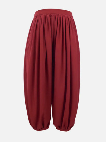 RAVELLE - MAROON BALLOON PANTS
