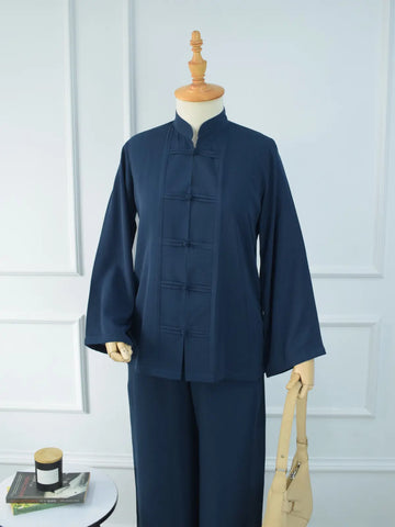 YULAN - DARK BLUE MANDARIN CO-ORD