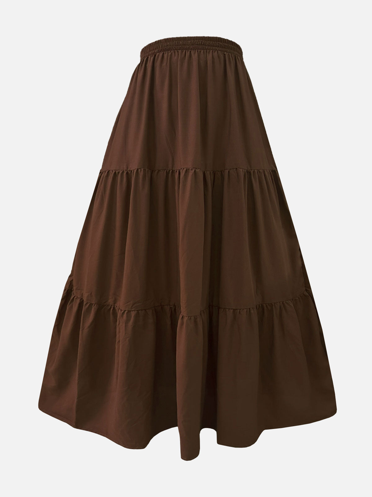 MOCHA - DARK BROWN 3 TIERED SKIRT
