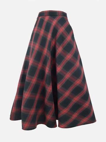 BLACK SCARLET - RED & BLACK CHECKERED SKIRT