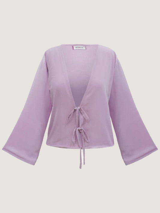 LILAC AFFAIR - FRONT TIE MODEST COVERUP TOP