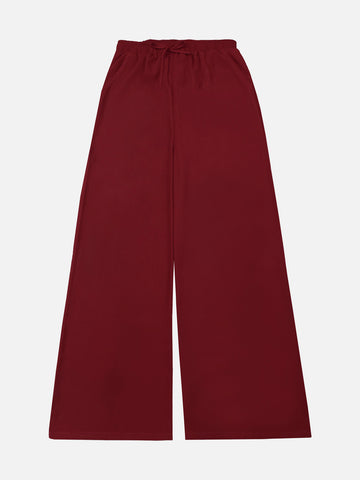 ROSEL - MAROON WIDE LEG PANTS