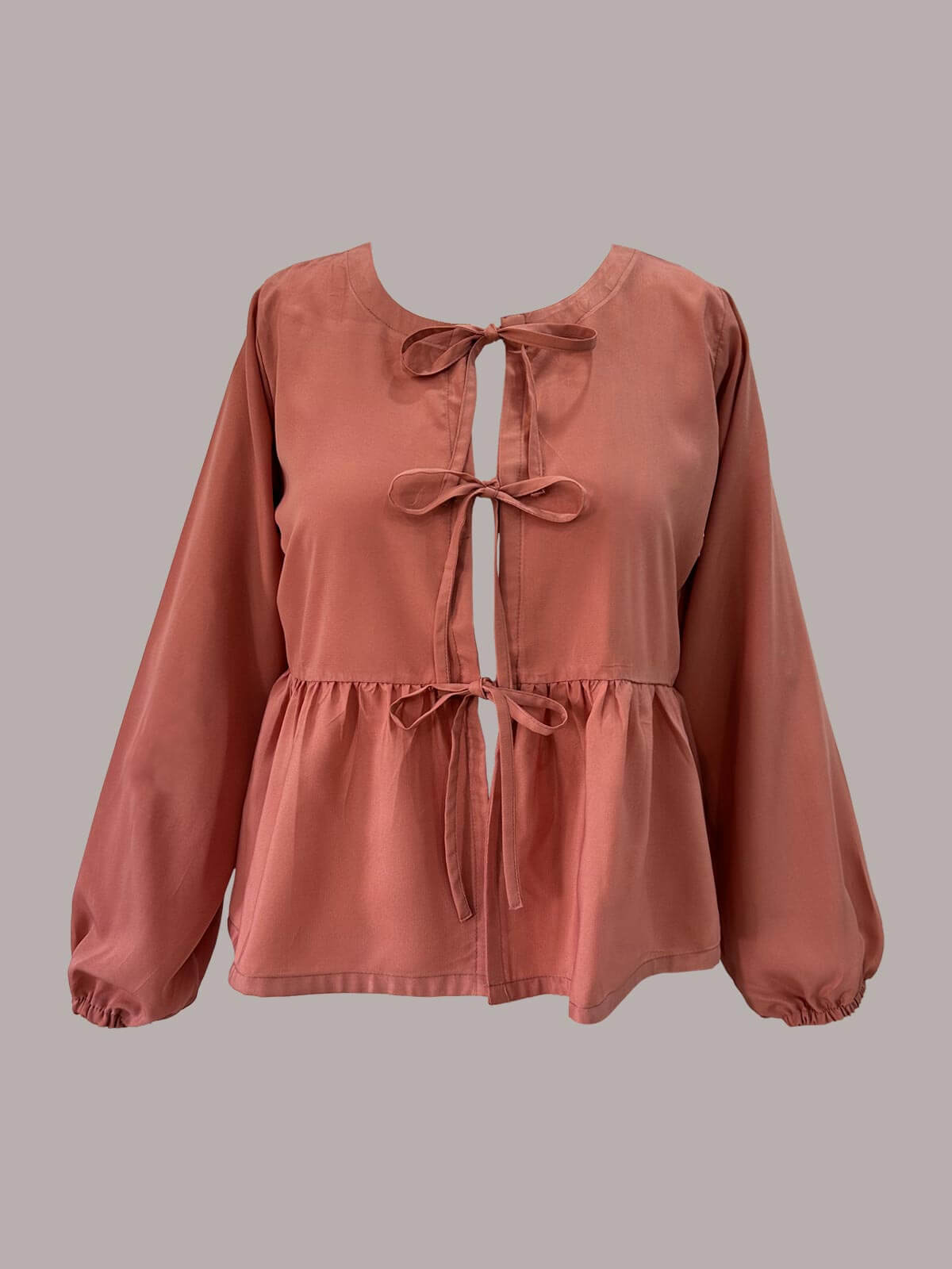 LUNA - TIE FRONT BLOUSE