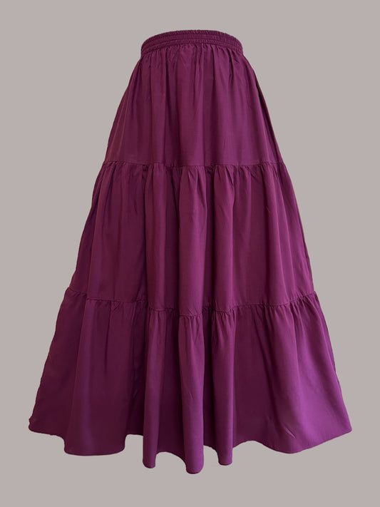 VIOLET DUSK - PURPLE 3 TIERED SKIRT