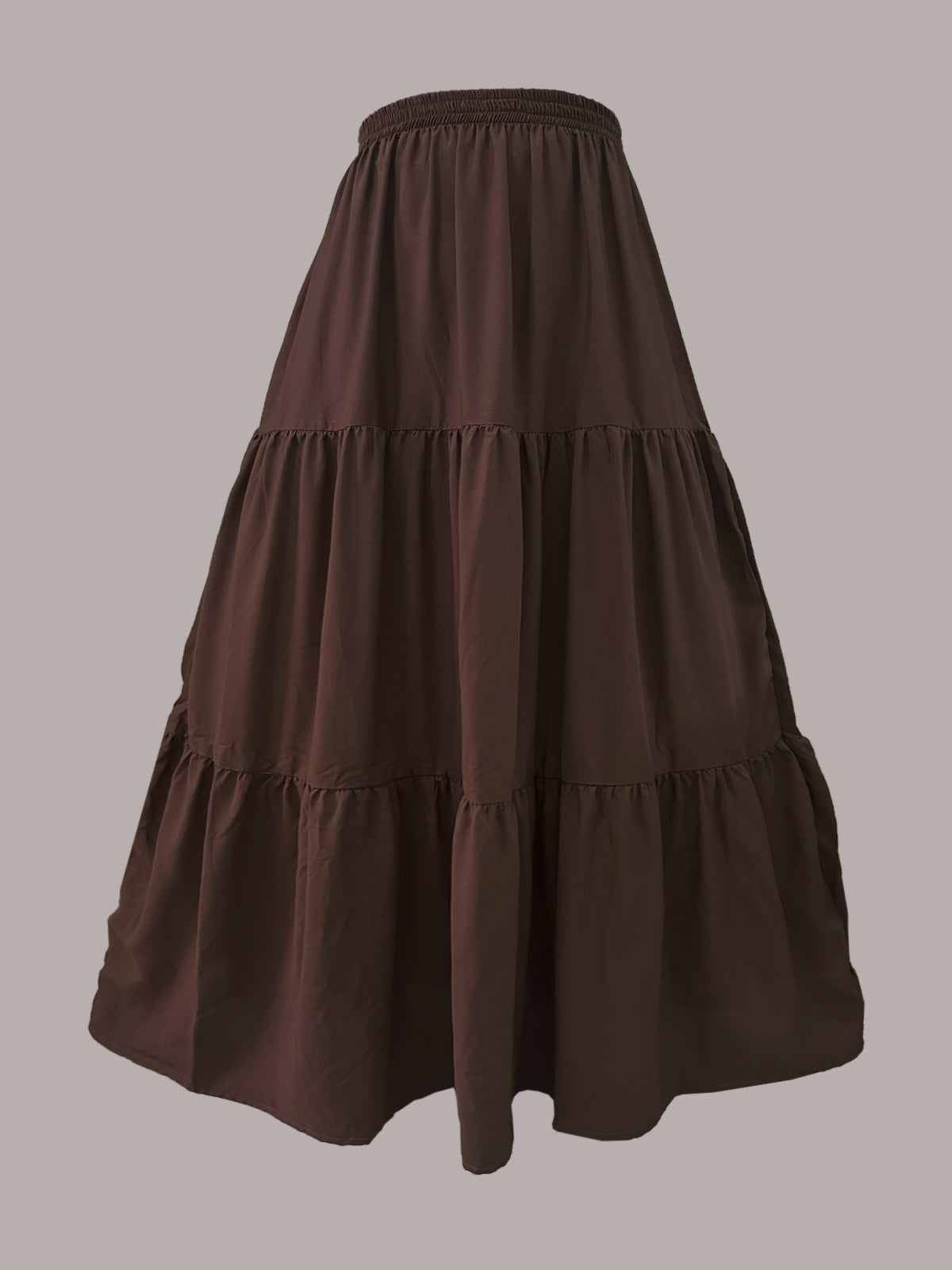 MOCHA - DARK BROWN 3 TIERED SKIRT