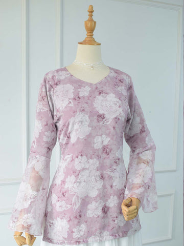 SERINA - MAUVE FLORAL FAIRY KURTI