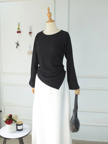 IVORIE - WHITE A-LINE SILK SKIRT