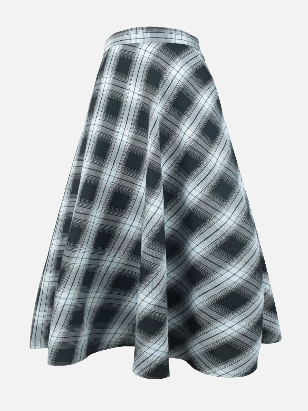 ASHEN WHITE - BLACK & WHITE CHECKERED SKIRT