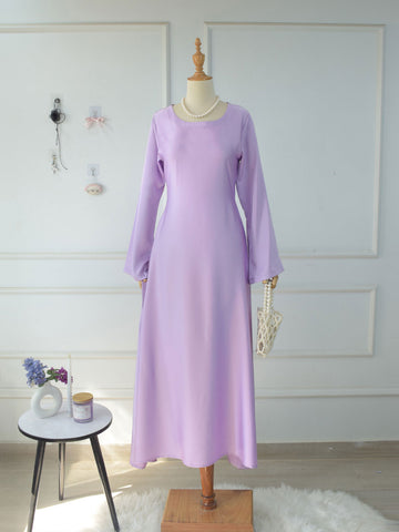 ELYSIA - LILAC SILK CAPE DRESS
