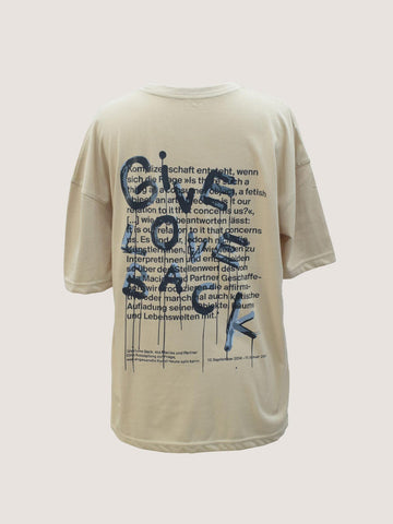 GIVE LOVE BACK - BEIGE OVERSIZED T-SHIRT