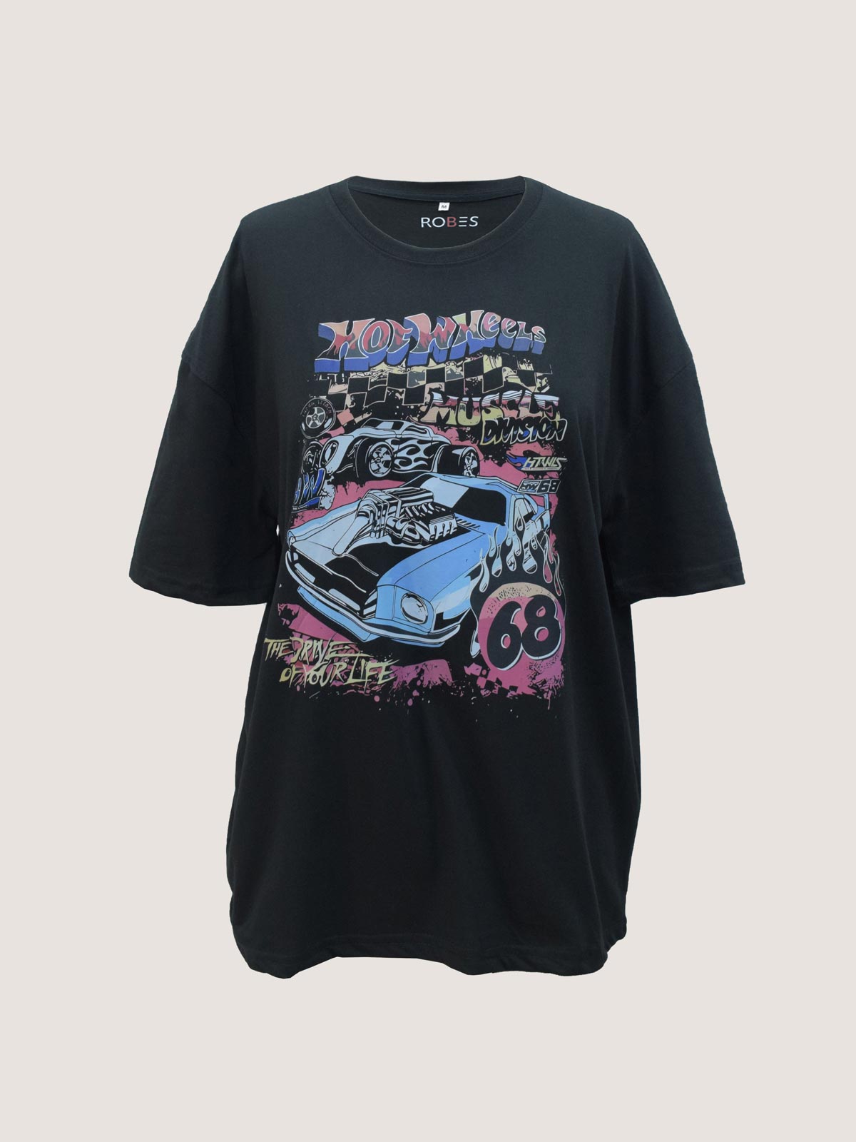 HOT WHEELS - BLACK OVERSIZED T-SHIRT