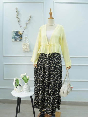 NIGHT BLOOM - 3 TIERED FLORAL SKIRT