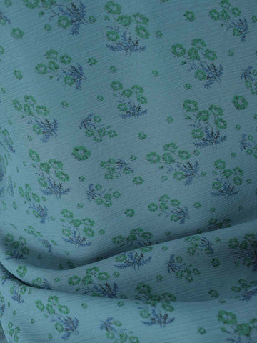 VIRELLE - TEAL FLORAL FAIRY KURTI