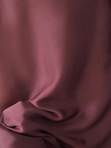 ESTELLE - PLUM BROWN A-LINE SILK SKIRT