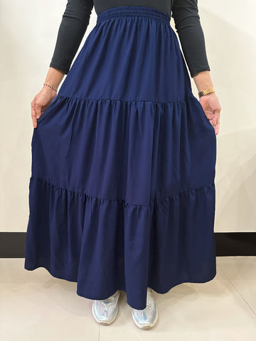 CELESTIAL - DARK BLUE 3 TIERED SKIRT