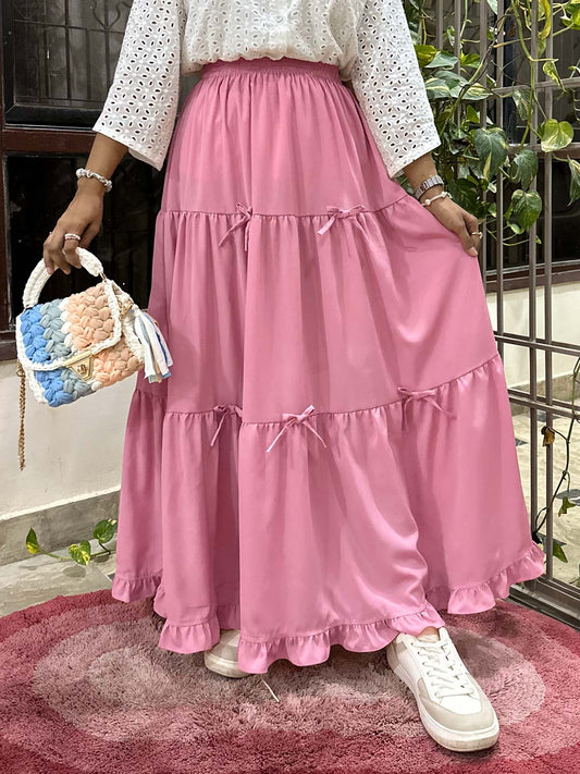 DREAMY BOW - 3 TIERED PINK FAIRY SKIRT