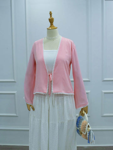 PINK BLUSH - TIE FRONT TOP