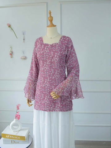 INARA - MAUVE FLORAL FAIRY KURTI