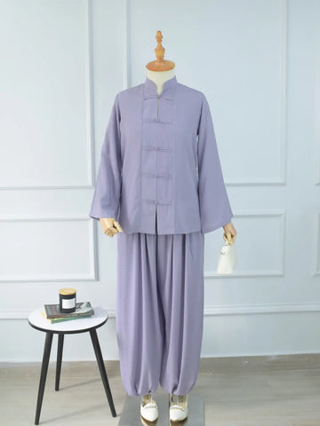 YUNA - LILAC MANDARIN TOP
