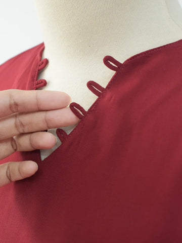 RAVELLE - MAROON TOP