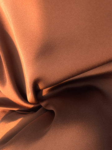 BRUNA - BROWN A-LINE SILK SKIRT