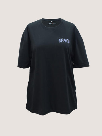 SPACE - BLACK OVERSIZED T-SHIRT