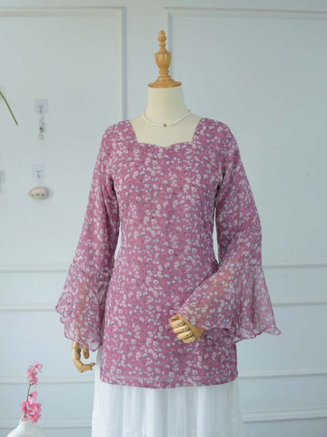 INARA - MAUVE FLORAL FAIRY KURTI