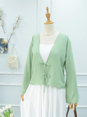 MINT AFFAIR - FRONT TIE MODEST COVERUP TOP
