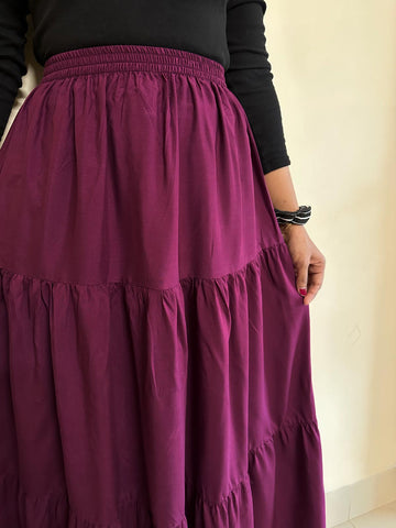 VIOLET DUSK - PURPLE 3 TIERED SKIRT