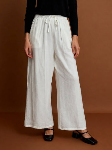 LINA - WHITE WIDE LEG PANTS