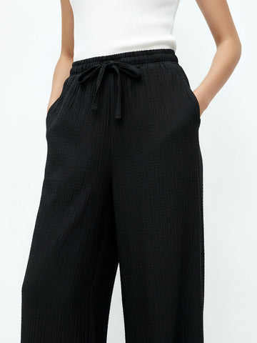 RAVEN - BLACK WIDE LEG PANTS
