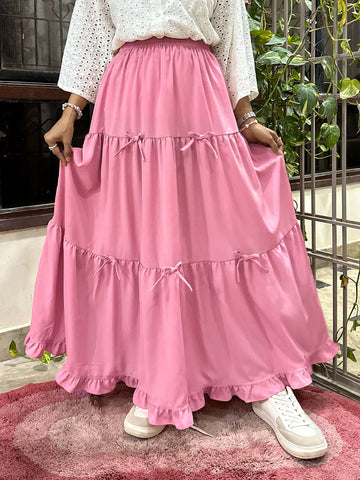 DREAMY BOW - 3 TIERED PINK FAIRY SKIRT