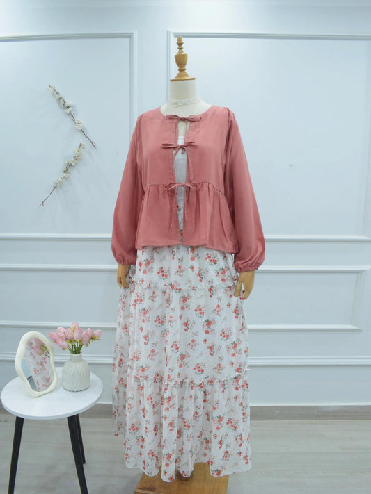 SEORA - FLORAL 3 TIERED SKIRT